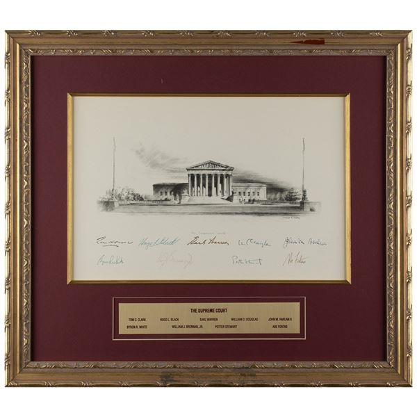 Warren Court Signed Engraving