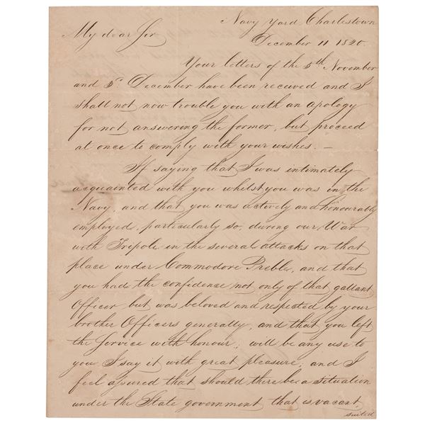 Isaac Hull Letter Signed