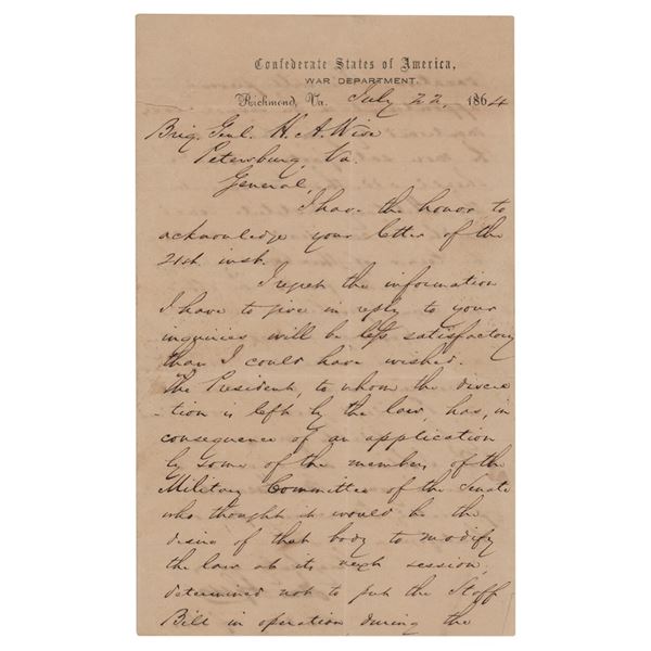 James A. Seddon Letter Signed