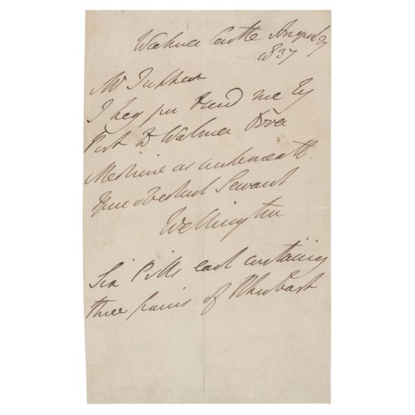 Duke of Wellington Autograph Letter Signed