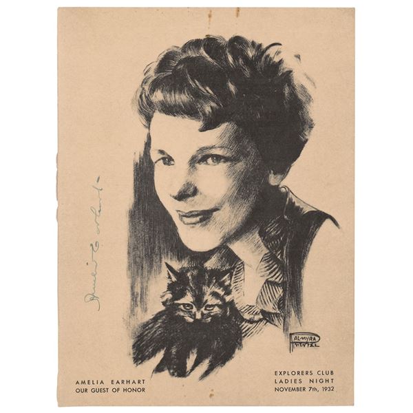 Amelia Earhart Signed Program