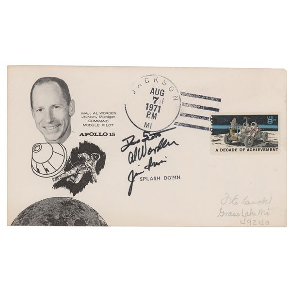 Al Worden's Apollo 15 Crew-Signed Cover