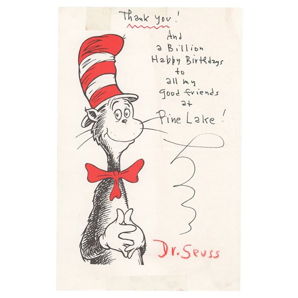 Dr. Seuss Signed Print