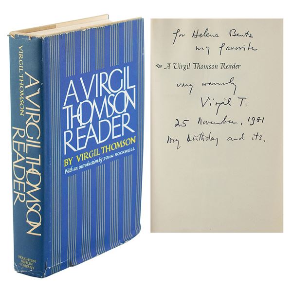 Virgil Thomson Signed Book
