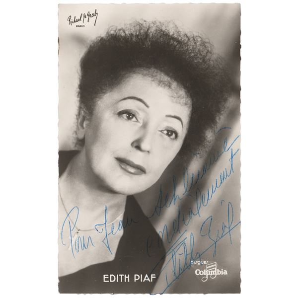 Edith Piaf Signed Photograph
