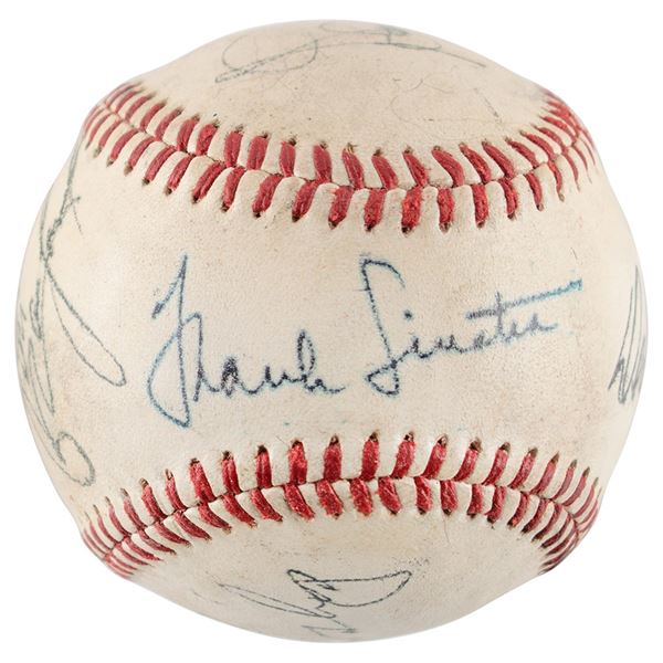 Rat Pack Signed Baseball