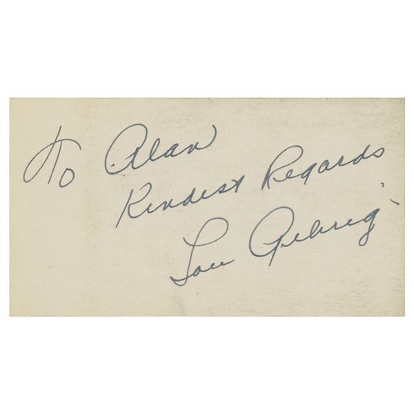 Lou Gehrig Signature