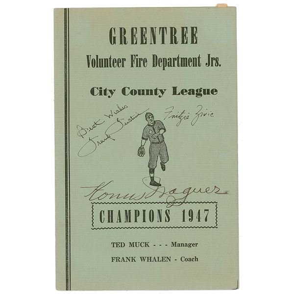 Honus Wagner Signed Program