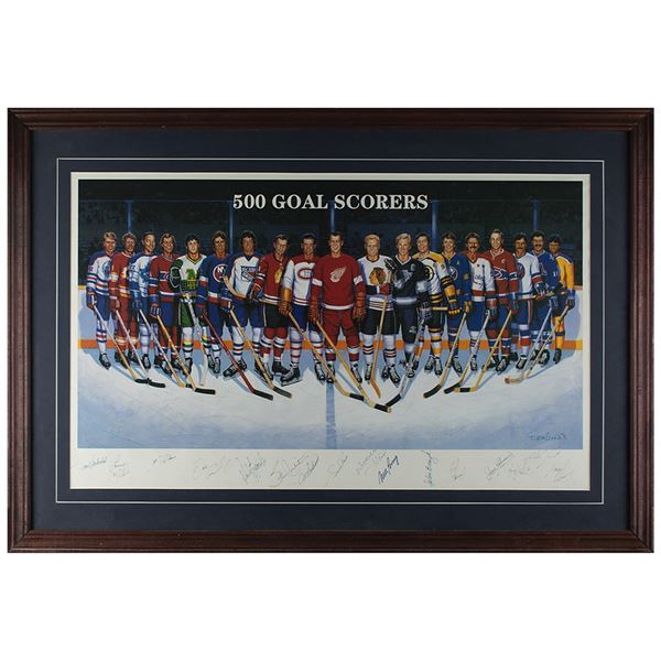 Hockey 500 Goal Scorers (16) Multi-signed Lithograph