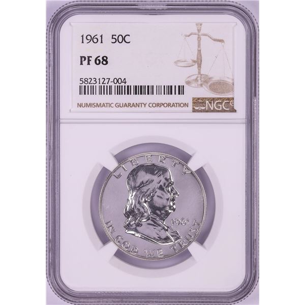 1961 Proof Franklin Half Dollar Coin NGC PF68