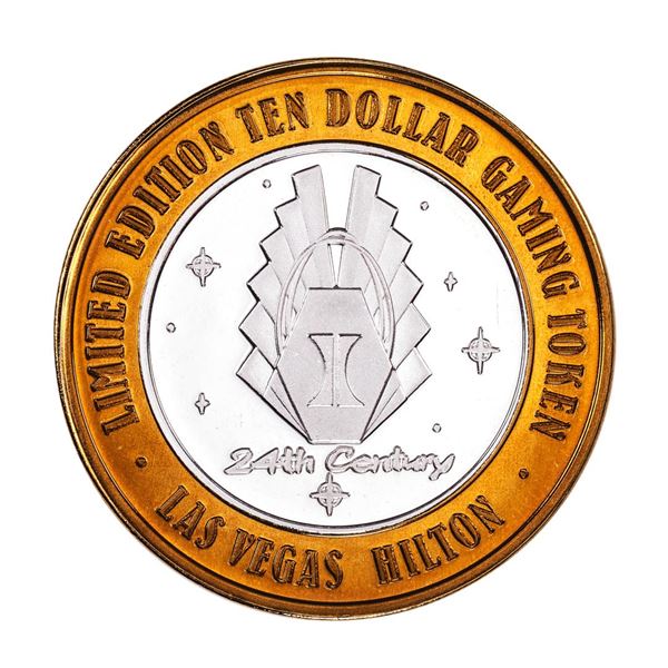 .999 Silver Hilton Las Vegas, Nevada $10 Casino Limited Edition Gaming Token