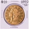 Image 1 : 1890-CC $20 Liberty Head Double Eagle Gold Coin