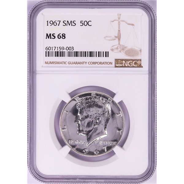 1967 SMS Kennedy Half Dollar Coin NGC MS68