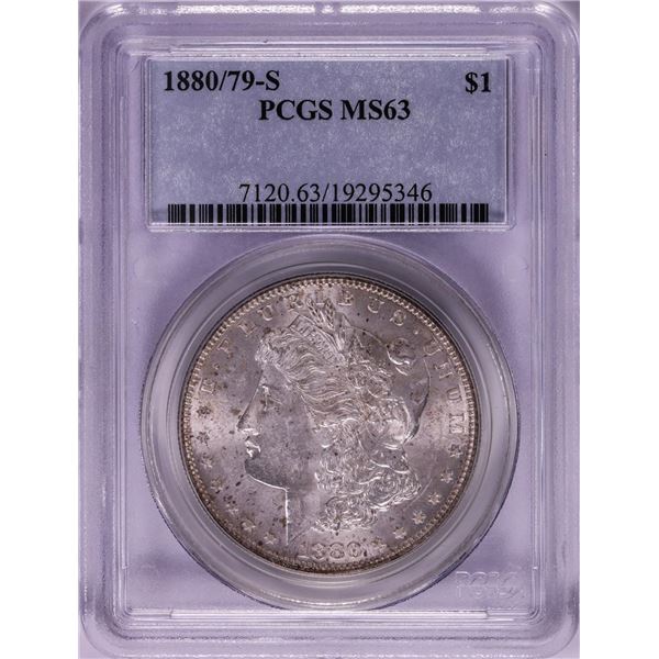 1880/79-S $1 Morgan Silver Dollar Coin PCGS MS63