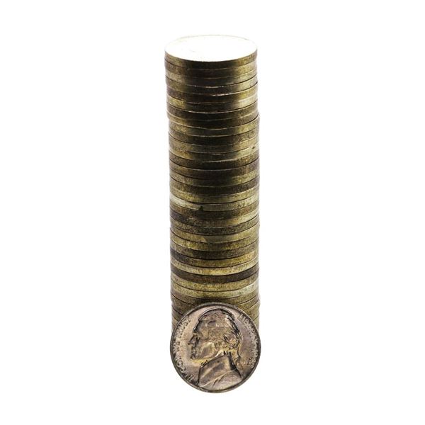 Roll of (40) Brilliant Uncirculated 1942-P Jefferson Nickel Coins