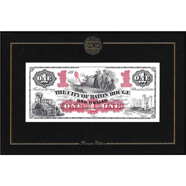 1994 American Bank Note Company Intaglio Print The City of Baton Rouge, LA