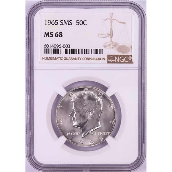 1965 SMS Kennedy Half Dollar Coin NGC MS68