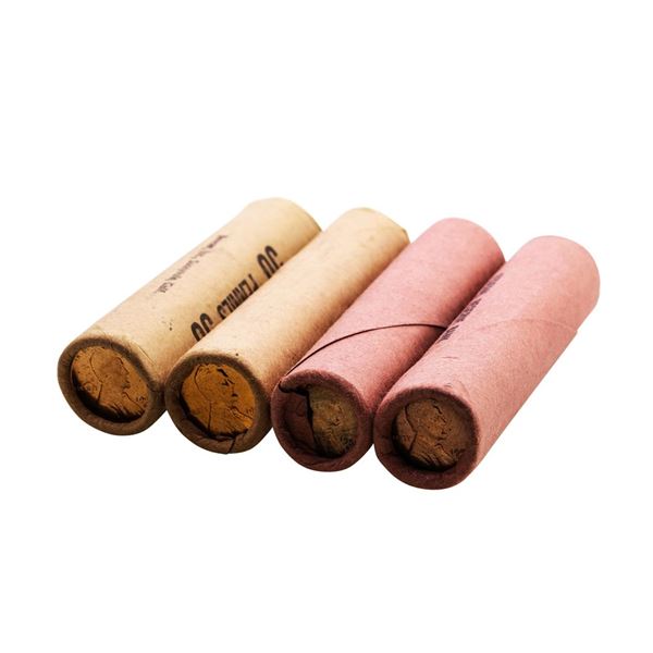 Lot of (2) 1957-D & (2) 1958-D Lincoln Wheat Cent Rolls