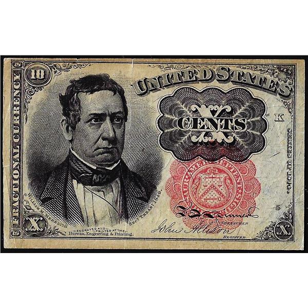 1874 Fifth Issue Ten Cents Fractional Currency Note