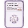 Image 1 : 1998-W $25 Proof American Platinum Eagle Coin PCGS PF70 Ultra Cameo