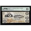 Image 1 : 1861 $10 Confederate States of America Note T-28 PMG Choice Fine 15