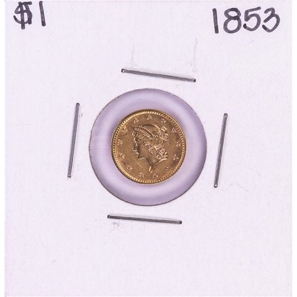 1853 Type 1 $1 Liberty Head Gold Dollar Coin