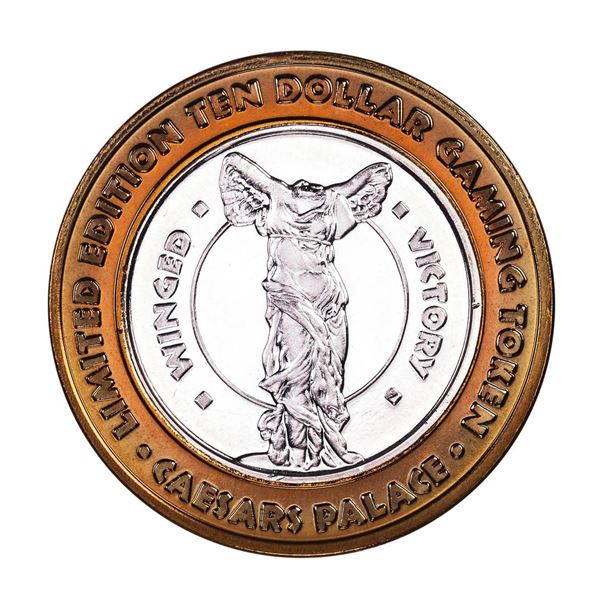 .999 Silver Caesars Palace Las Vegas, Nevada $10 Casino Limited Edition Gaming Token