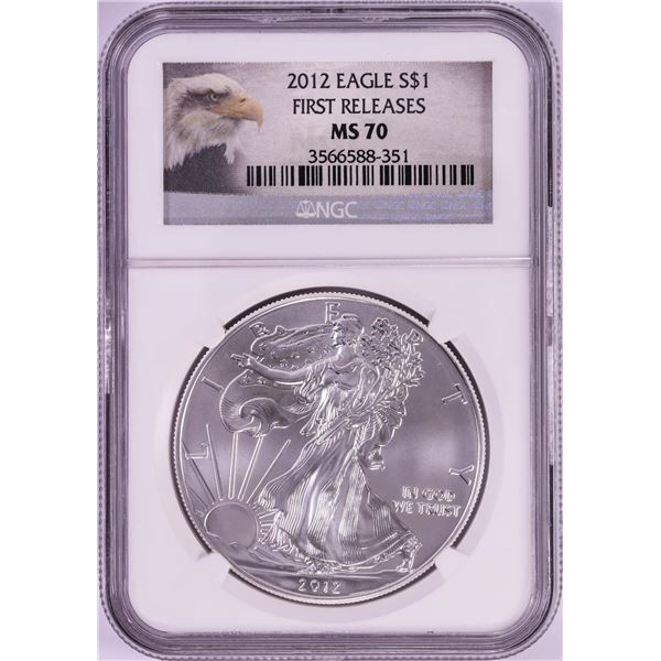 2012 $1 American Silver Eagle Coin NGC MS70 First Releases