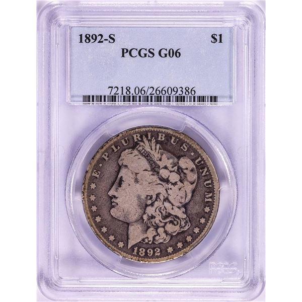 1892-S $1 Morgan Silver Dollar Coin PCGS G06