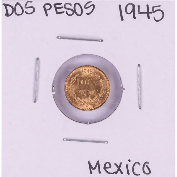1945 Mexico Dos Pesos Gold Coin