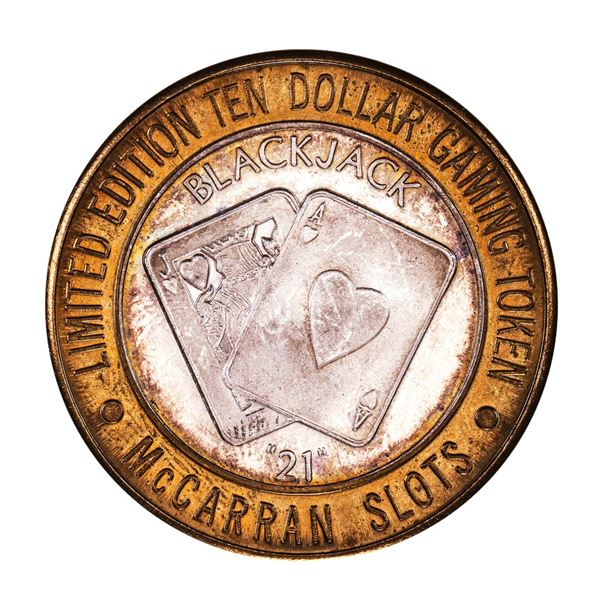 .999 Silver McCarran International Airport $10 Casino Limited Edition Gaming Token
