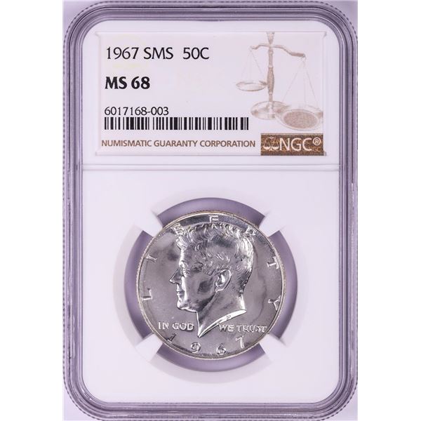 1967 SMS Kennedy Half Dollar Coin NGC MS68