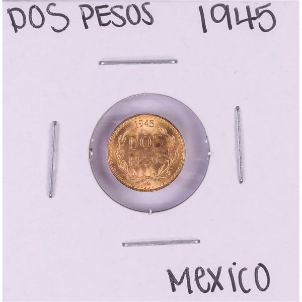 1945 Mexico Dos Pesos Gold Coin