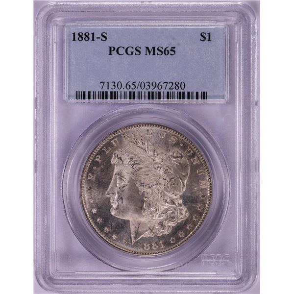 1881-S $1 Morgan Silver Dollar Coin PCGS MS65