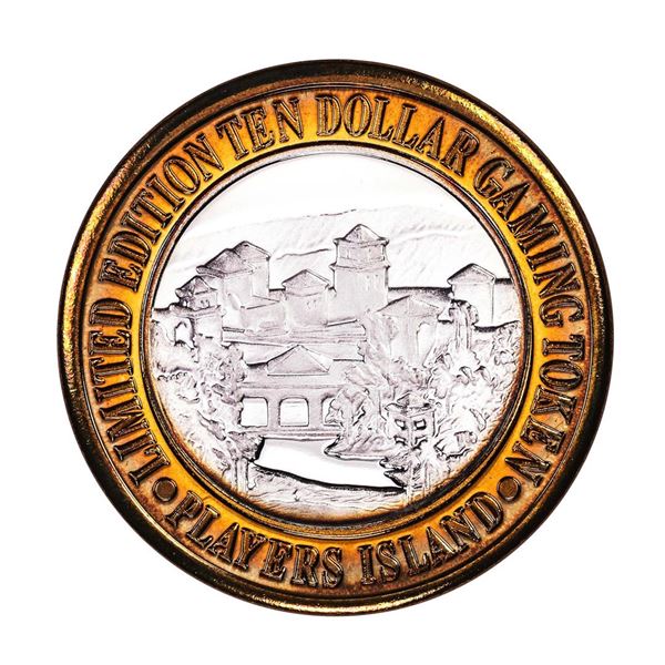 .999 Fine Silver Players Island Casino Mesquite, NV $10 Limited Edition Gaming Token