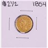 Image 1 : 1854 $2 1/2 Liberty Head Quarter Eagle Gold Coin