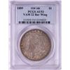 Image 1 : 1889 VAM-22 Bar Wing $1 Morgan Silver Dollar Coin PCGS AU53 Top 100
