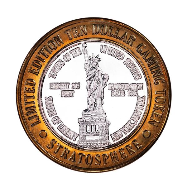 .999 Silver Stratosphere Las Vegas, Nevada $10 Casino Limited Edition Gaming Token