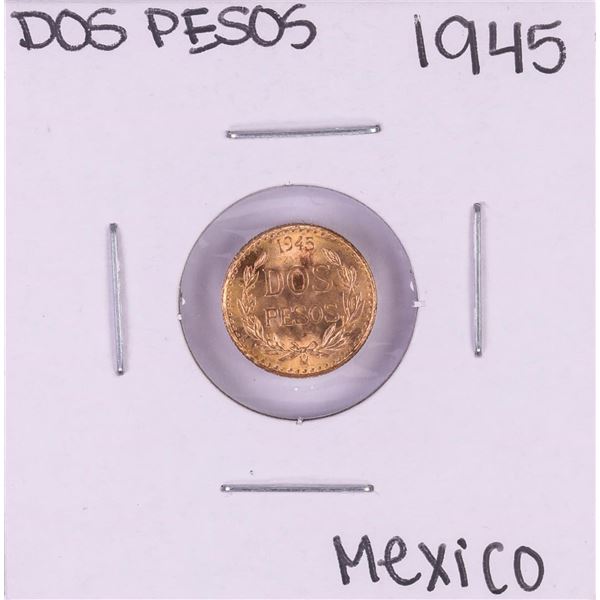 1945 Mexico Dos Pesos Gold Coin