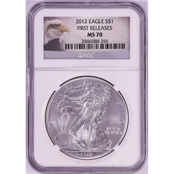 2012 $1 American Silver Eagle Coin NGC MS70 First Releases