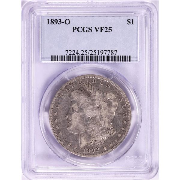 1893-O $1 Morgan Silver Dollar Coin PCGS VF25