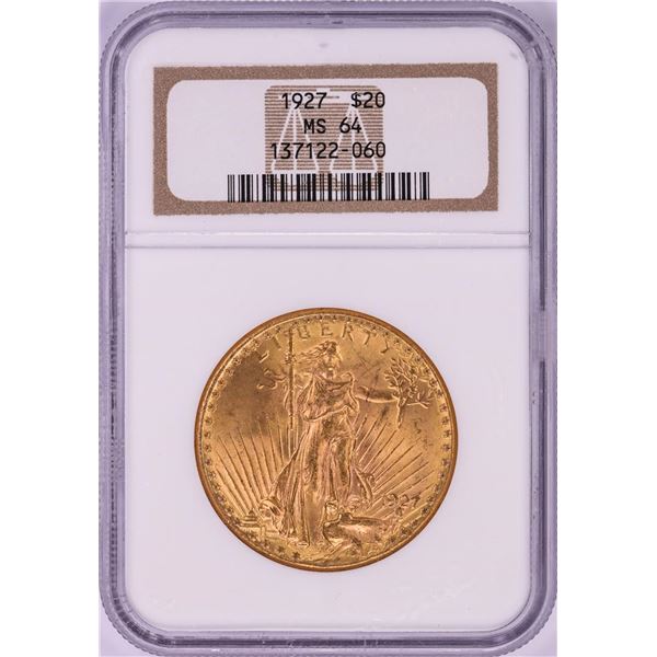 1927 $20 St. Gaudens Double Eagle Gold Coin NGC MS64