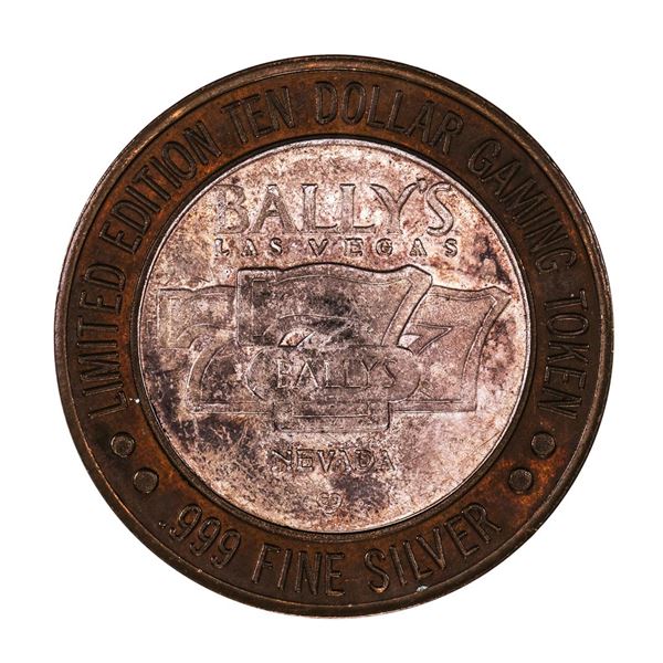 .999 Silver Bally's Las Vegas, Nevada $10 Casino Limited Edition Gaming Token