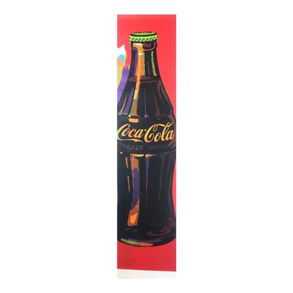 Steve Kaufman (1960-2010) "Coca-Cola Bottle" Original Mixed Media On Canvas