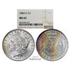 Image 1 : 1884-O $1 Morgan Silver Dollar Coin NGC MS62 Great Toning