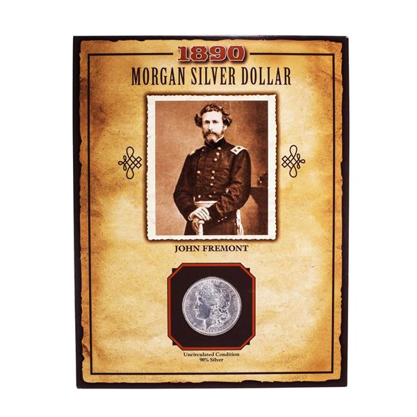1890 $1 Morgan Silver Dollar Coin John Fremont Legends of the Wild West
