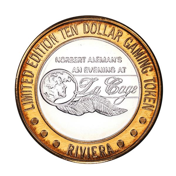 .999 Silver Riviera Hotel and Casino $10 Casino Limited Edition Gaming Token