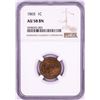 Image 1 : 1865 Indian Head Cent Coin NGC AU58BN
