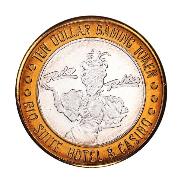 .999 Fine Silver Rio Las Vegas, Nevada $10 Limited Edition Gaming Token