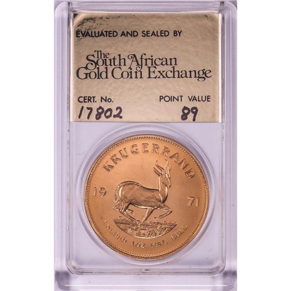 1971 Proof South Africa 1oz Krugerrand Gold Coin w/COA